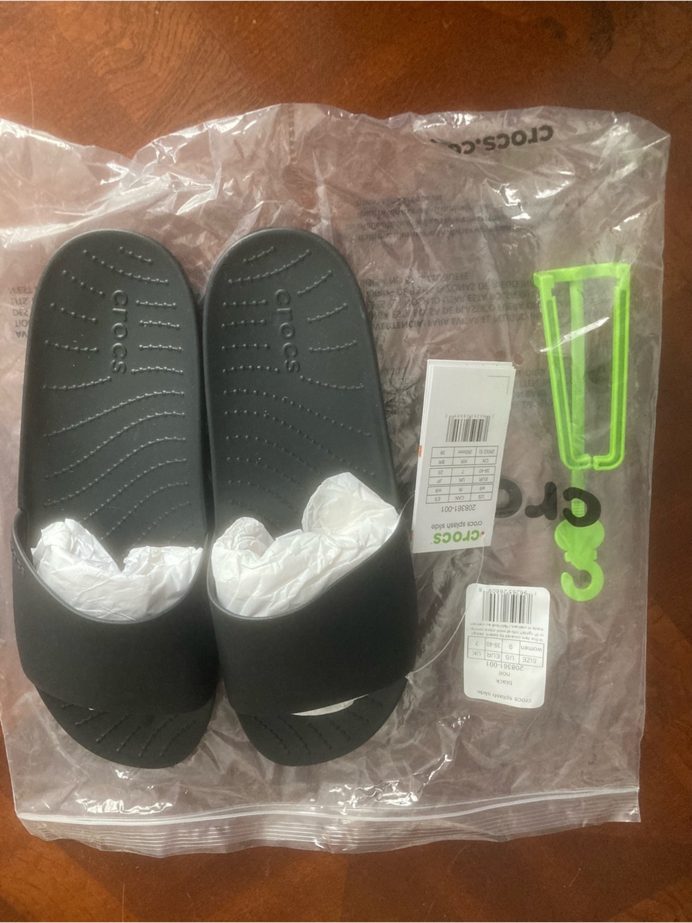 Crocs Splash Slide Sandals Black Women’s Size 9
